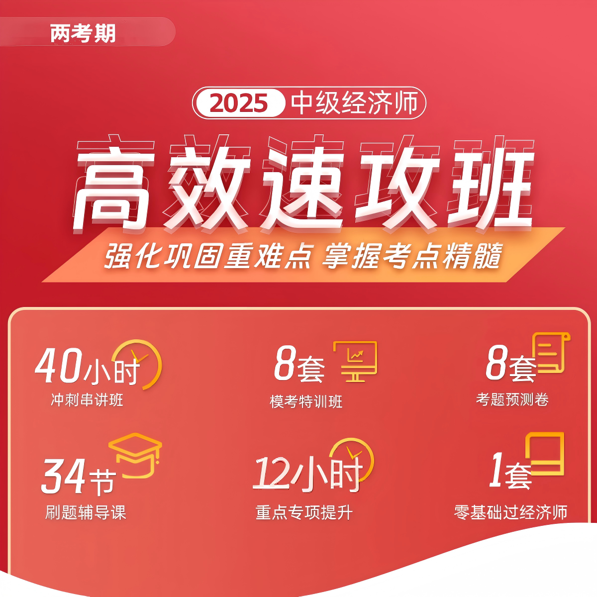 【环球网校专属】2025中级经济师高效速攻班商品图