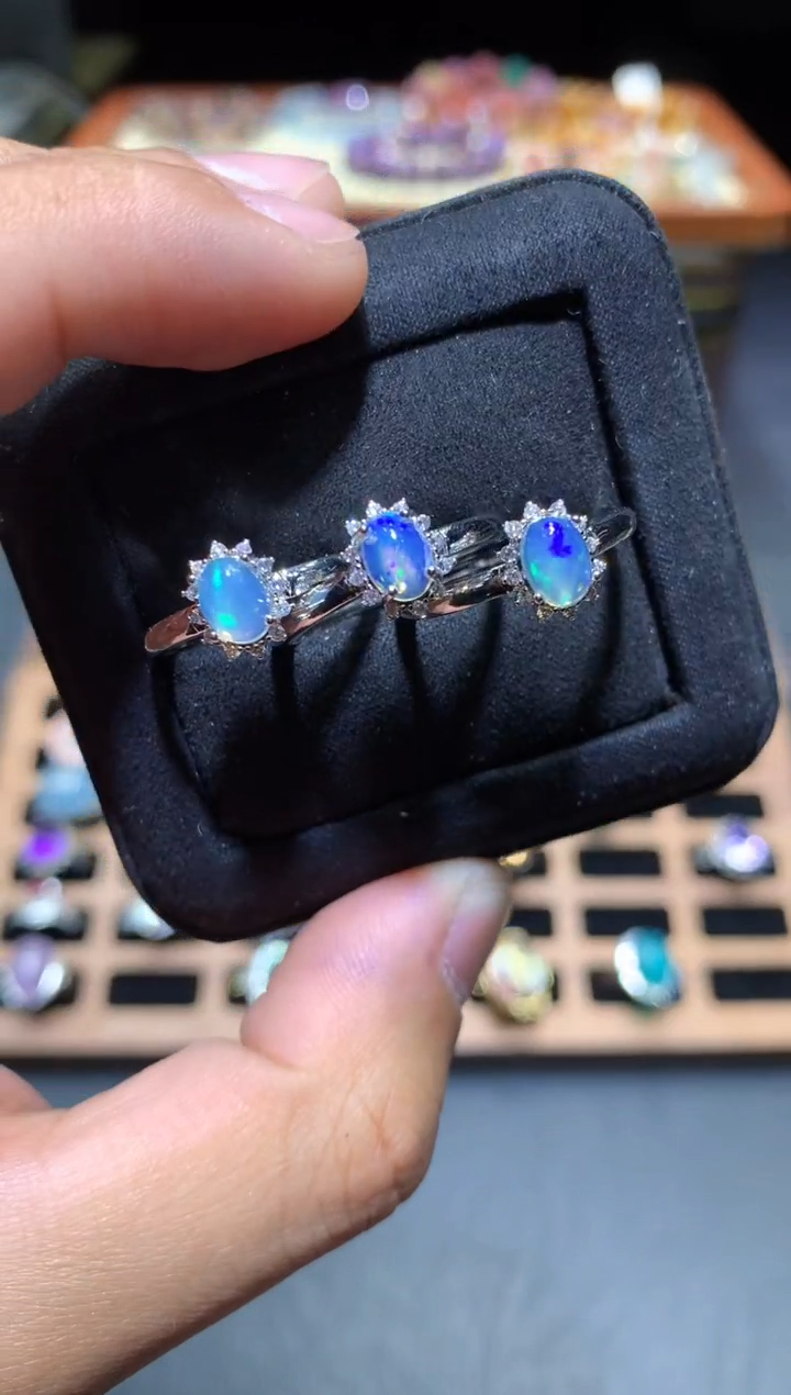 【闪购商品】欧泊戒指未镶嵌L25【多样性发其一】