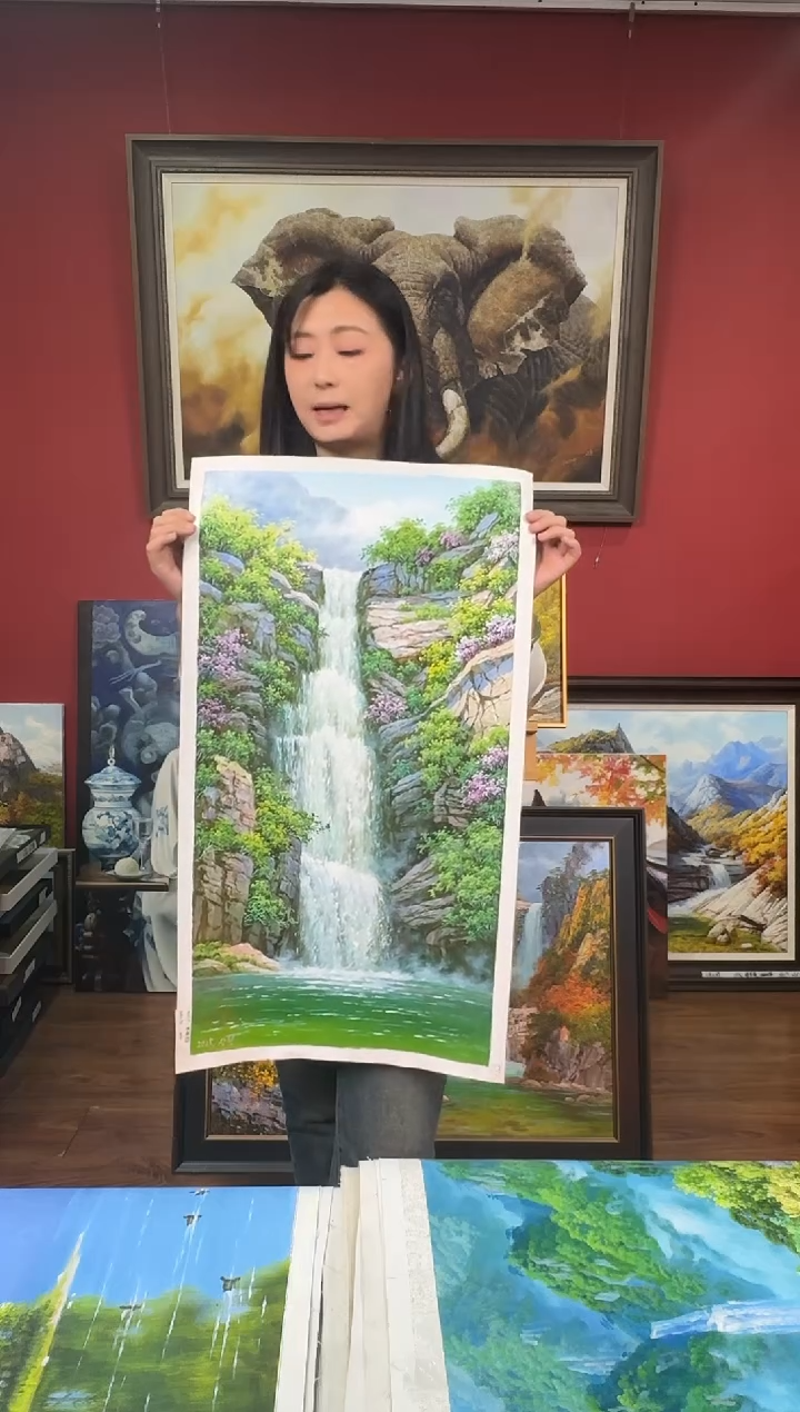 油画【123号】约50*70cm丨朝鲜原创纯手绘孤品油画丨顺丰包邮