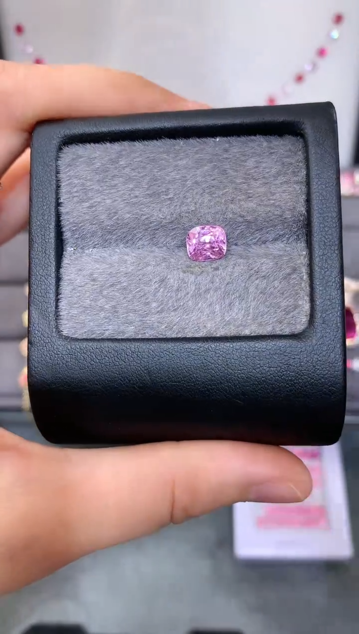 【闪购商品】定制尖晶石裸石未镶嵌枕型 丁香色调 1.78ct