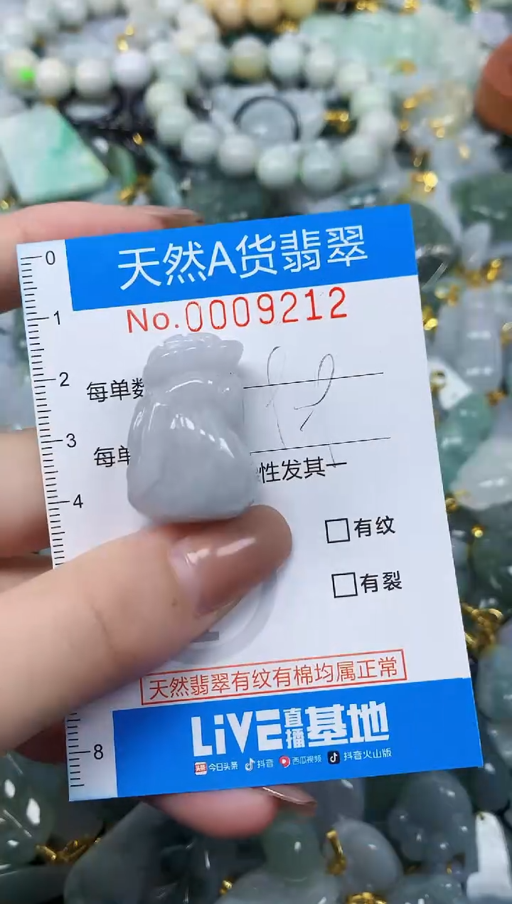 颈饰未镶嵌翡翠净货挂件-9212