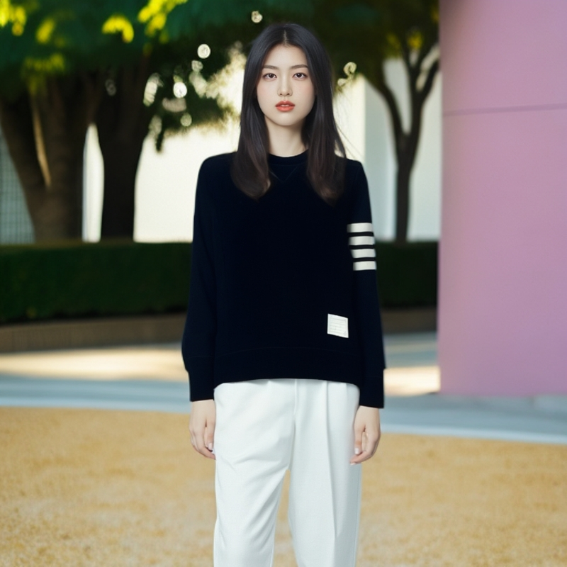 95新 THOMBROWNE 汤姆布朗/卫衣/四杠长袖套头卫衣/休闲/0001163