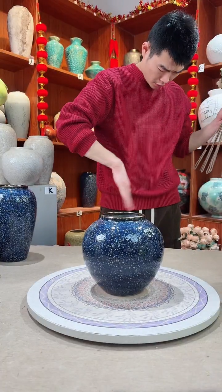 【闪购商品】瓶陶瓷花瓶 无花 紫水晶小号