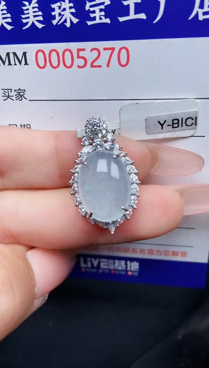 【闪购商品】翡翠颈饰银S925镶嵌5270