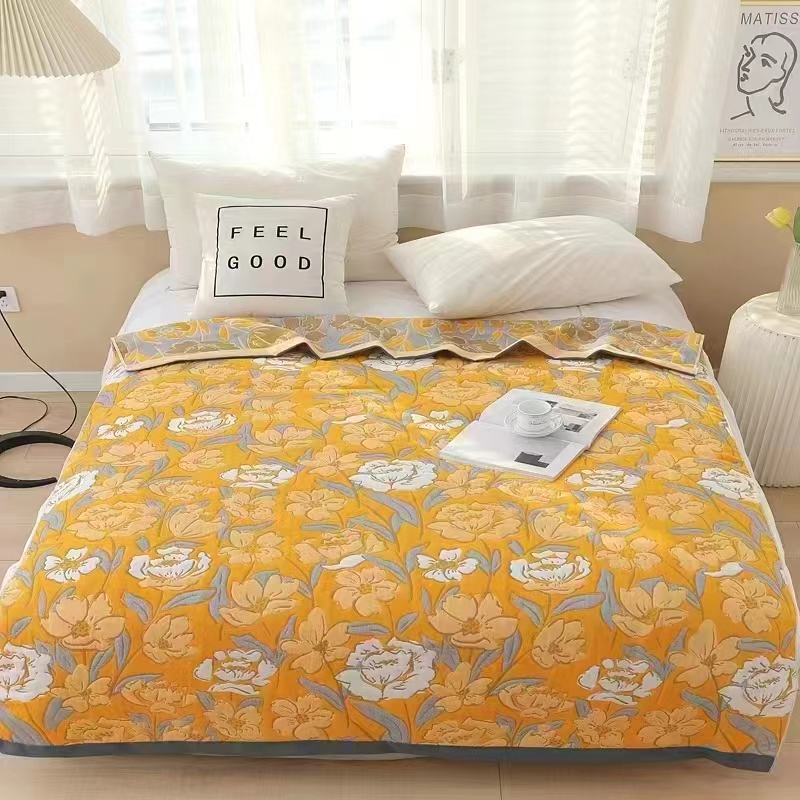 纱布盖毯--栀子花（1.5*2米）