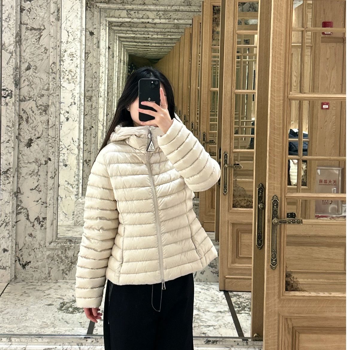 未使用 MONCLER 长袖羽绒服 白色 白色/2