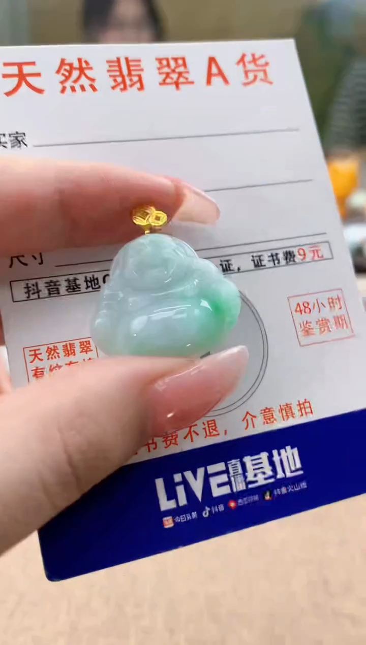 颈饰未镶嵌翡翠天然A货翡翠挂件