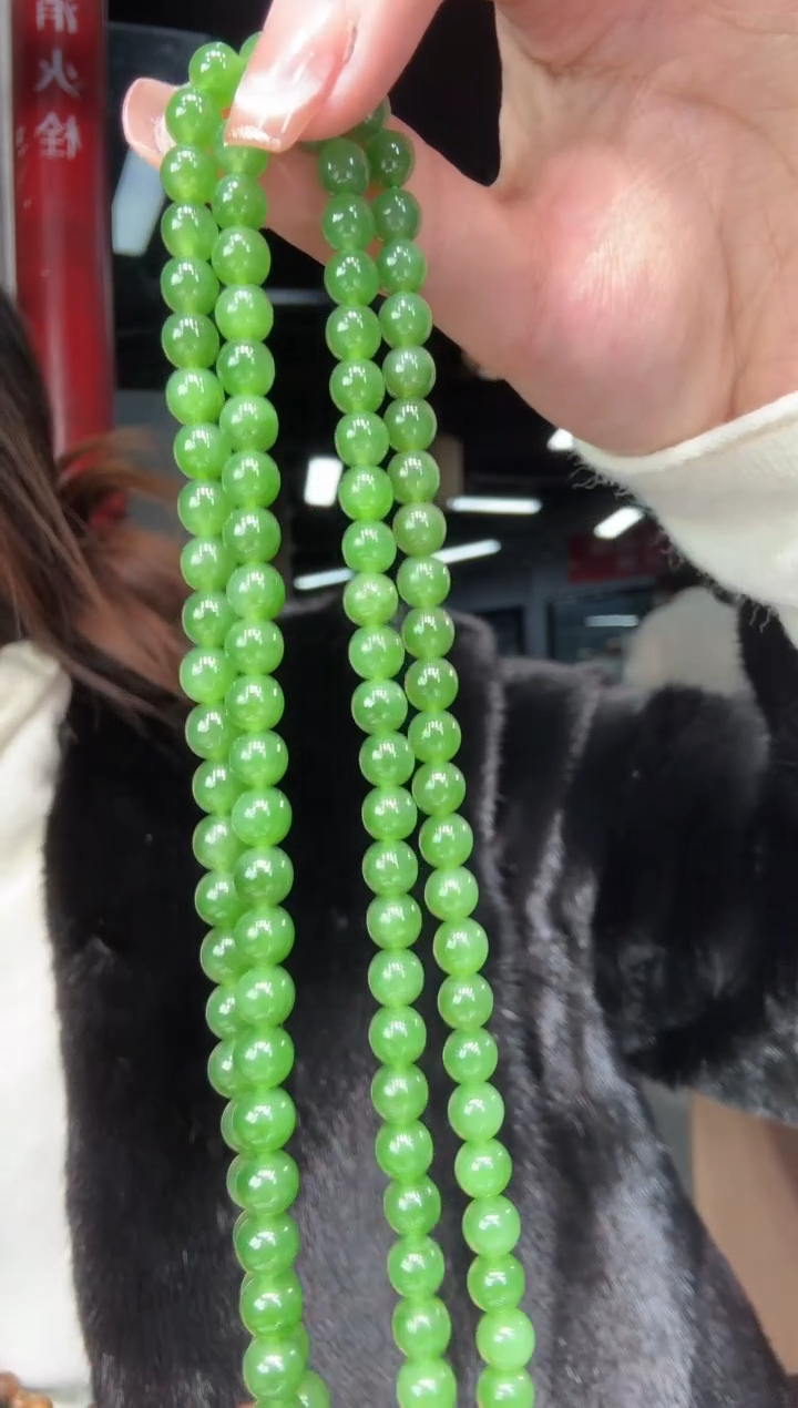 【闪购商品】和田玉颈饰18K金镶嵌珠串