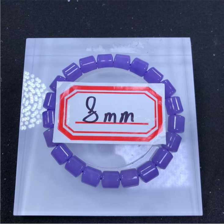 烟紫8mm桶珠手串发一条I64