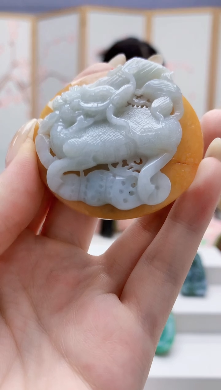 未镶嵌定制翡翠4812jw-毛货挂件68