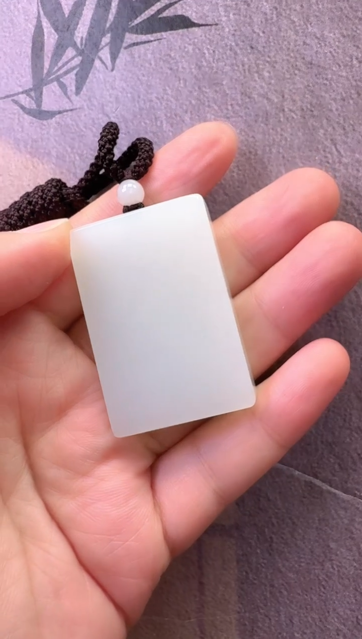 【闪购商品】和田玉颈饰未镶嵌白玉无事牌