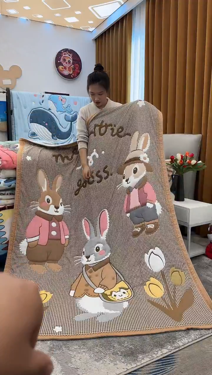 棉质花森林兔-150x200