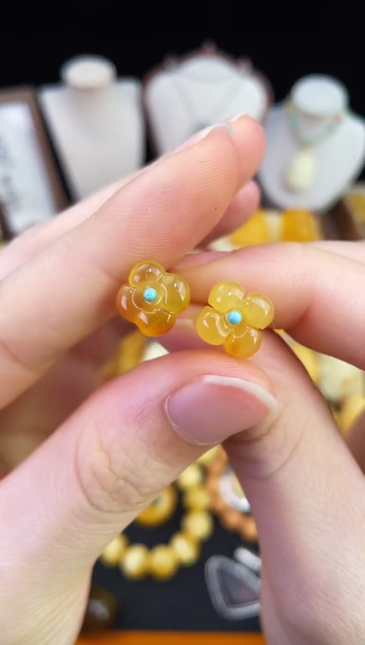 琥珀未镶嵌珠宝奇石柒月