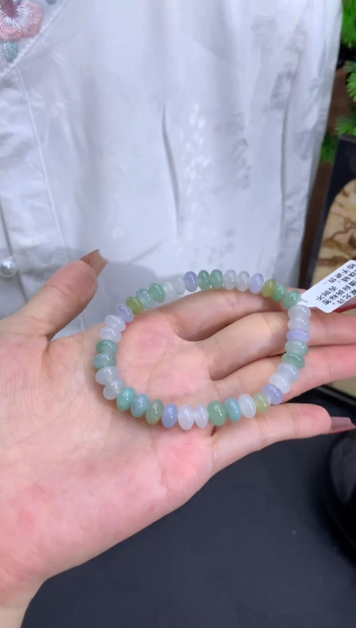 【闪购商品】翡翠手链未镶嵌卡7.5mm