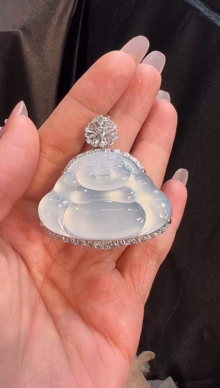 【闪购商品】翡翠颈饰18K金镶嵌总价5.98万分单