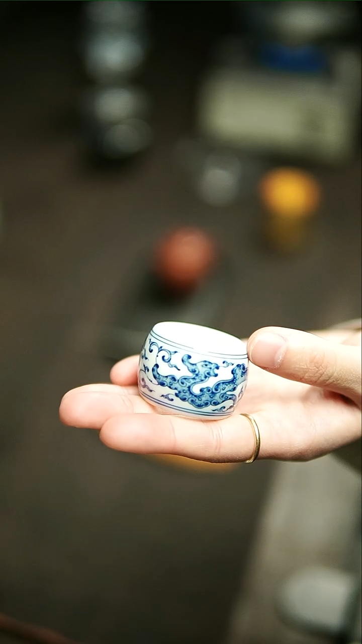 【闪购商品】玉窑青花盖置11111111111