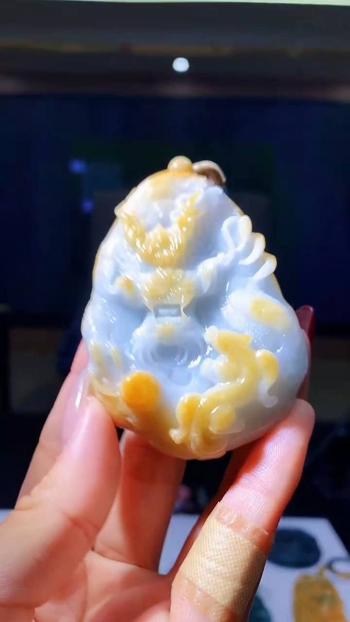 【闪购商品】定制翡翠未镶嵌1034hm-毛货挂件45