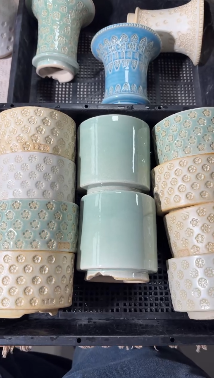 七里烧默认瑕1-1-176-4个1组随机1组赠素色1个默认瑕