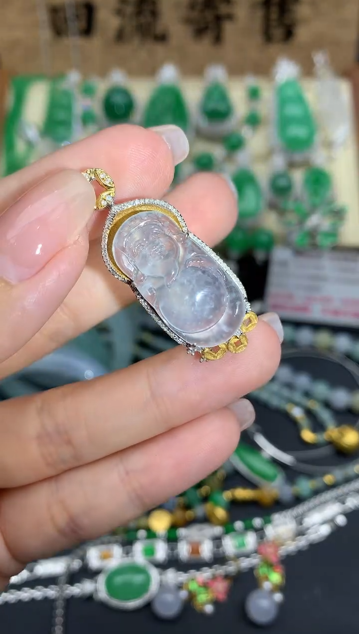 【闪购商品】翡翠颈饰18K金镶嵌536-中国好珍宝