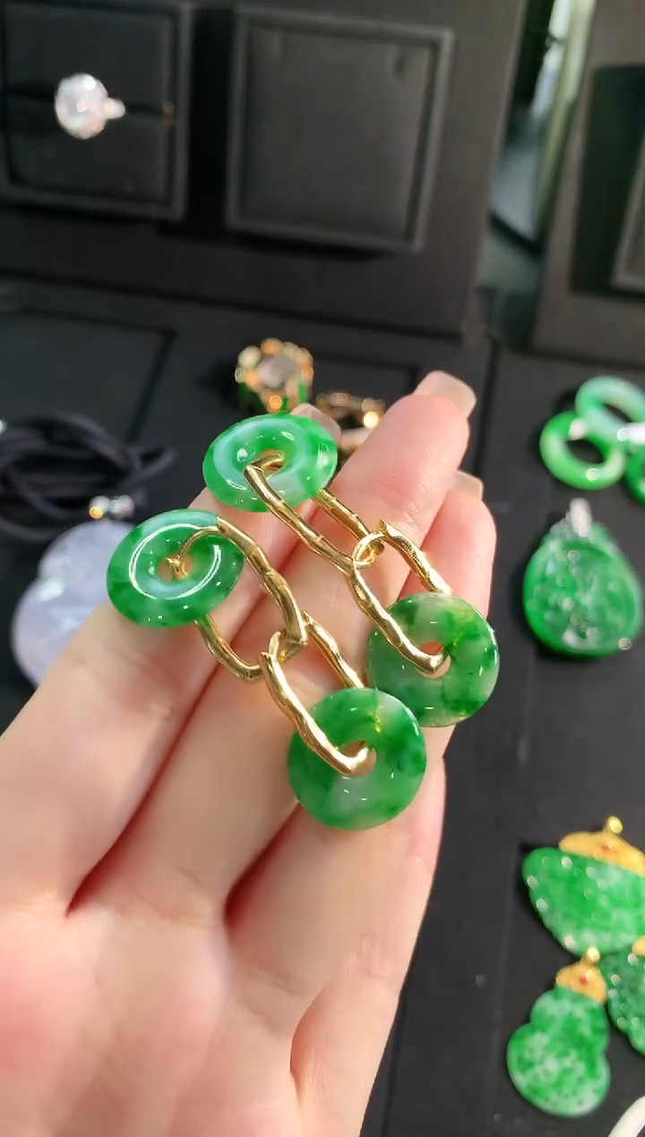 【闪购商品】翡翠耳饰银S925镶嵌不挑不选 多样行发货 发其一