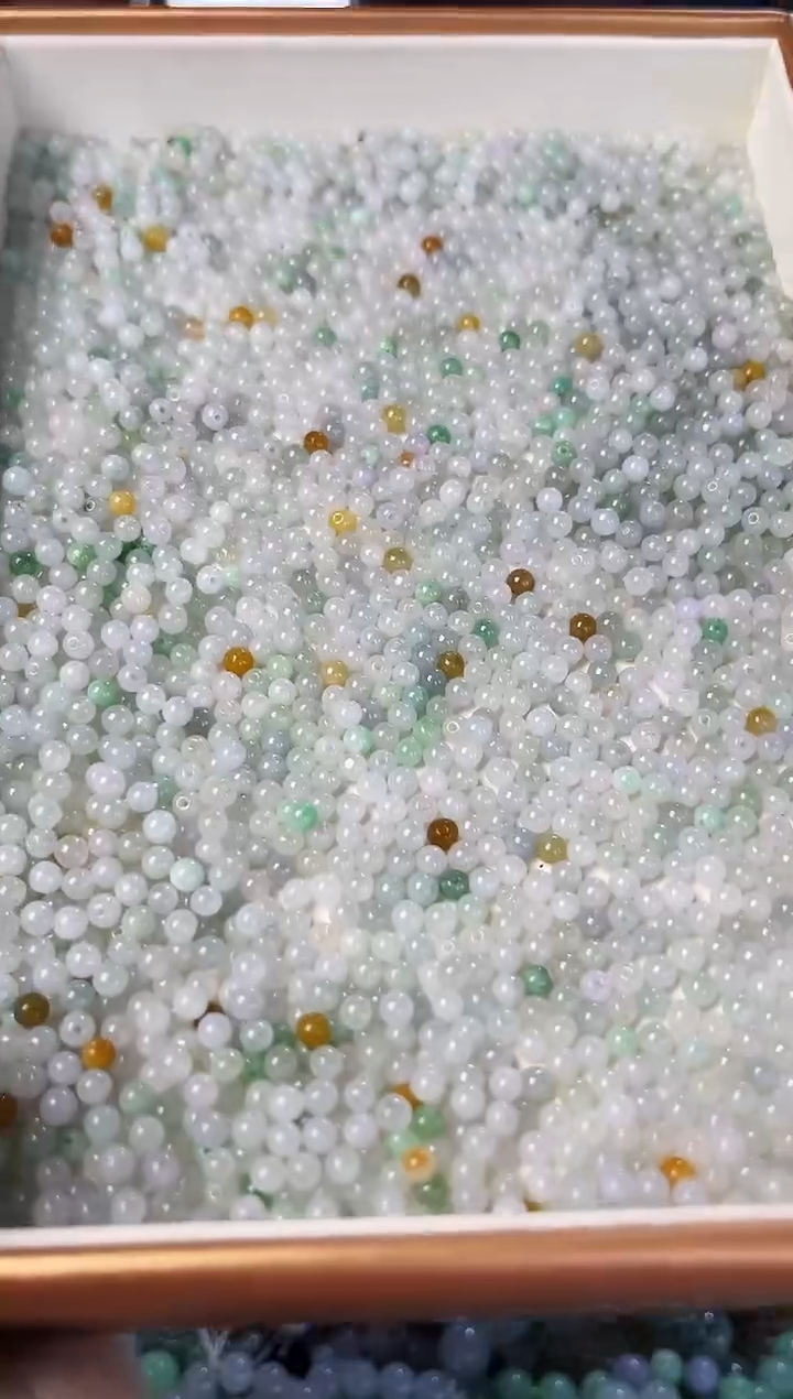 散珠翡翠翡翠散珠350颗多样性发货