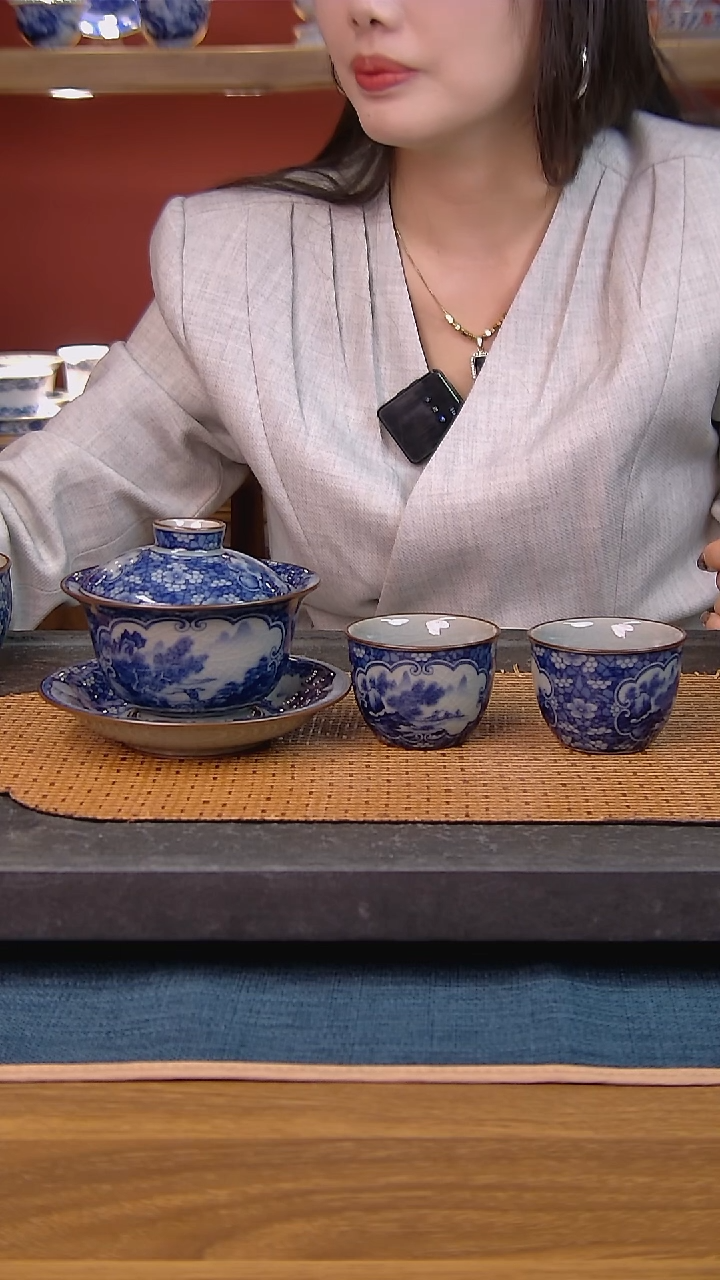 简装家用款3件套 老陶泥开片纹陶瓷茶具