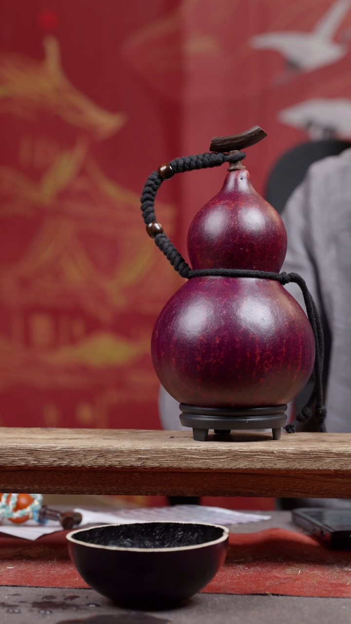 221号大漆精品葫芦一物一拍500ml虫眼