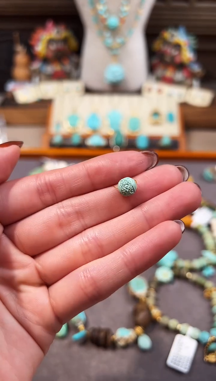 未镶嵌绿松石配饰圆珠