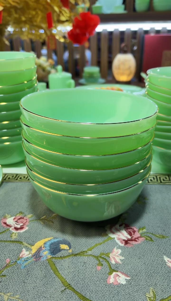 玉瓷 6.5英寸面碗6个景德镇陶瓷