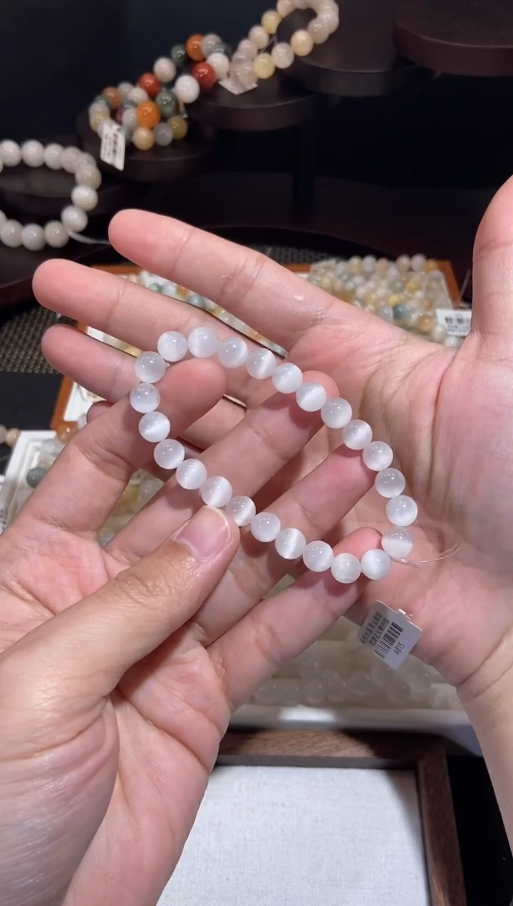 未镶嵌手串水晶14号链接-7咪+兔毛水晶手串