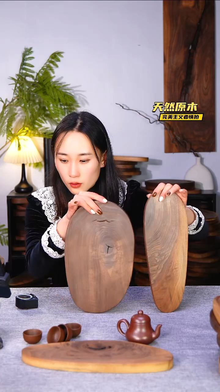 木北美黑胡桃原木.干裂疤结不属于商品质量问题完美主义者慎拍