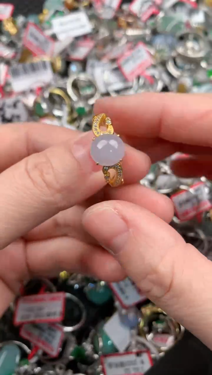 银S925镶嵌戒指翡翠888              7