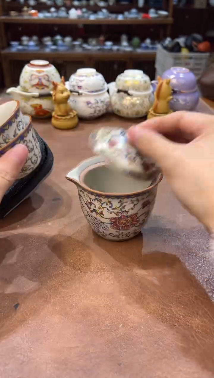真的很便宜会开片的旅行茶具