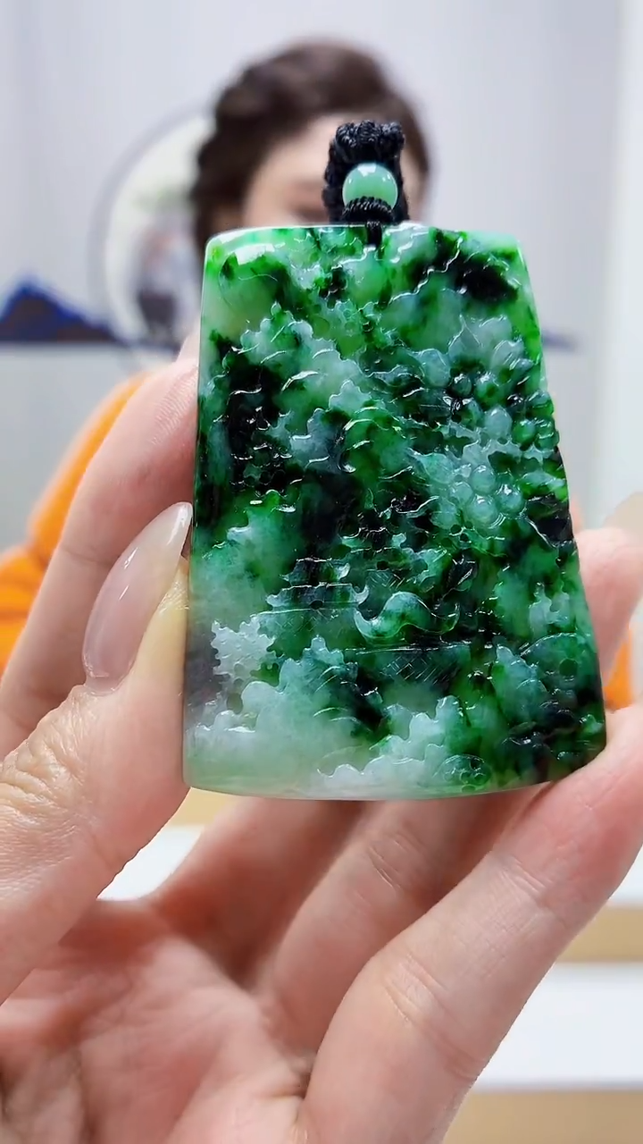 未镶嵌定制翡翠4829MM-毛货挂件93