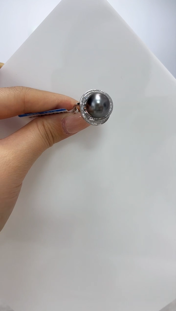 【闪购商品】海水珍珠DA银S925镶嵌v2873 大溪地12