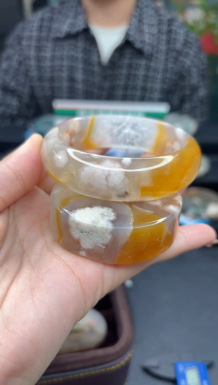 【闪购商品】石英质玉手镯未镶嵌999（58圈赠送镯心）