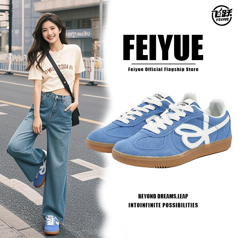 飞跃新款女2025复古日系韩版百搭低帮板鞋休闲运动女小众潮鞋