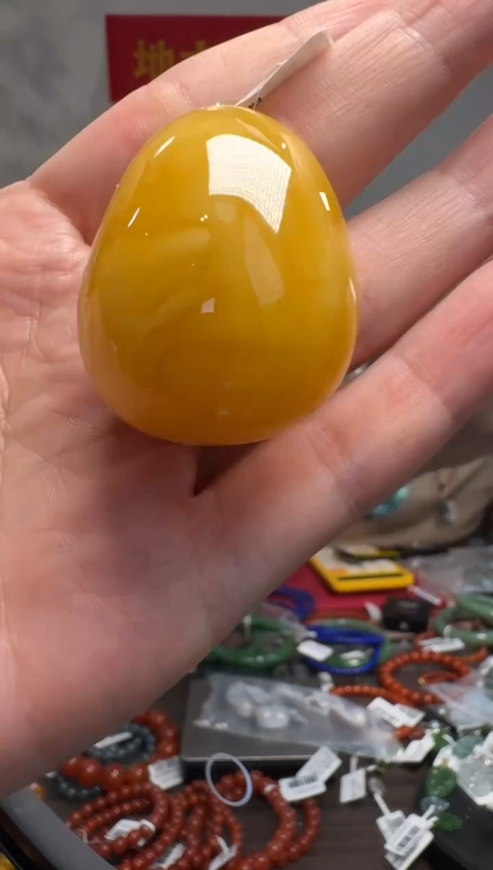 琥珀吊坠(不含链)未镶嵌俄料鸡油黄鸡油红蜜蜡吊坠2号