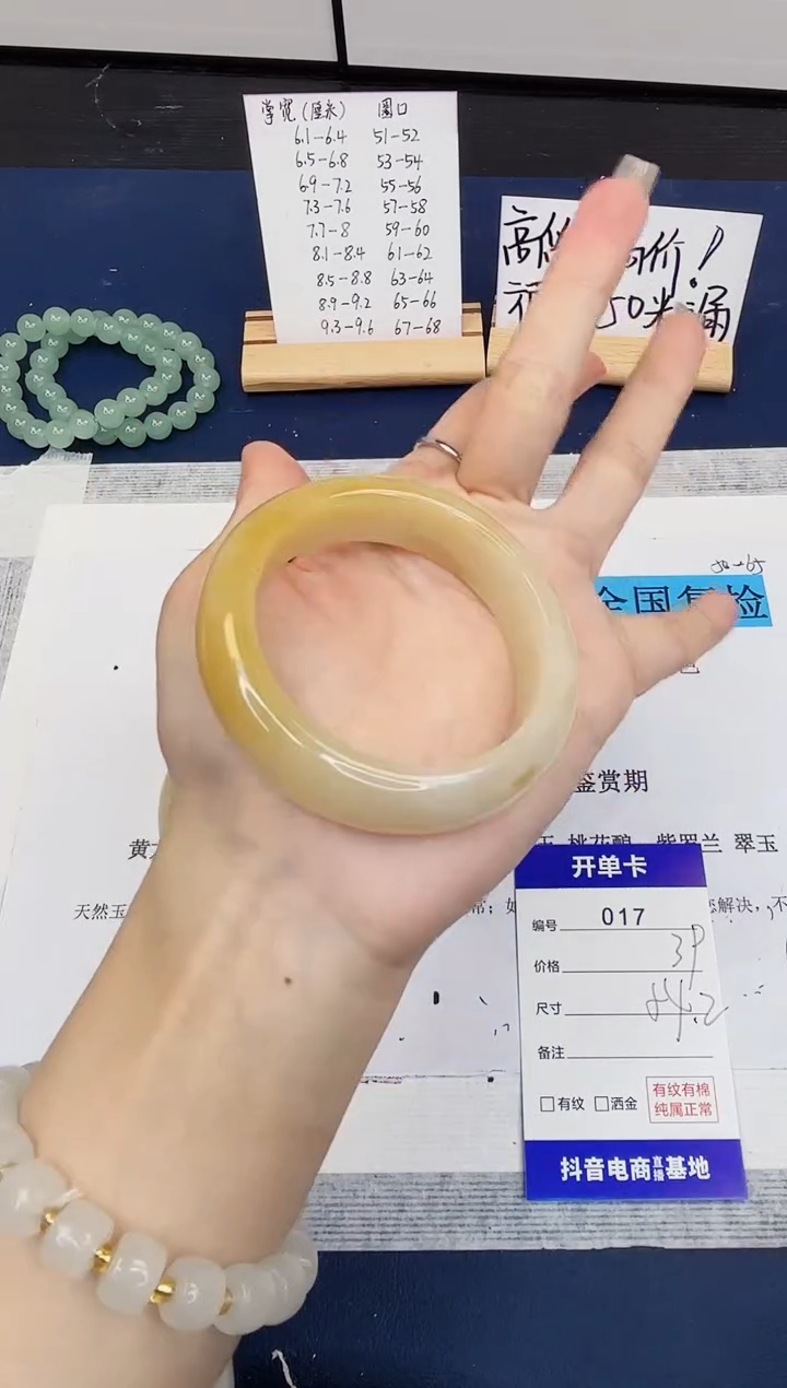 【闪购商品】石英质玉手镯未镶嵌17-财气镯-圈口54