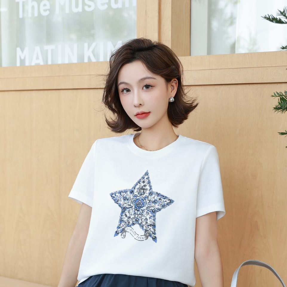 0602-32   女款百搭气质设计感短袖   CDCM  92-1