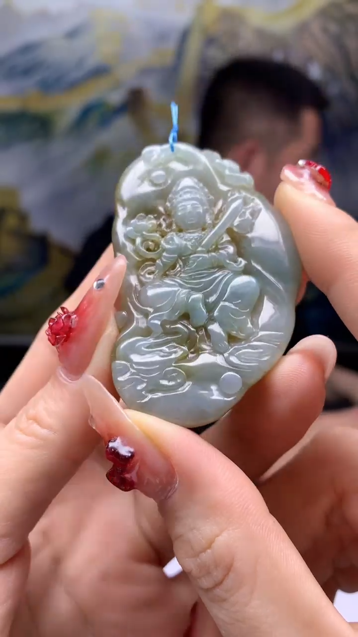 【闪购商品】定制翡翠未镶嵌1064ry-毛货挂件130