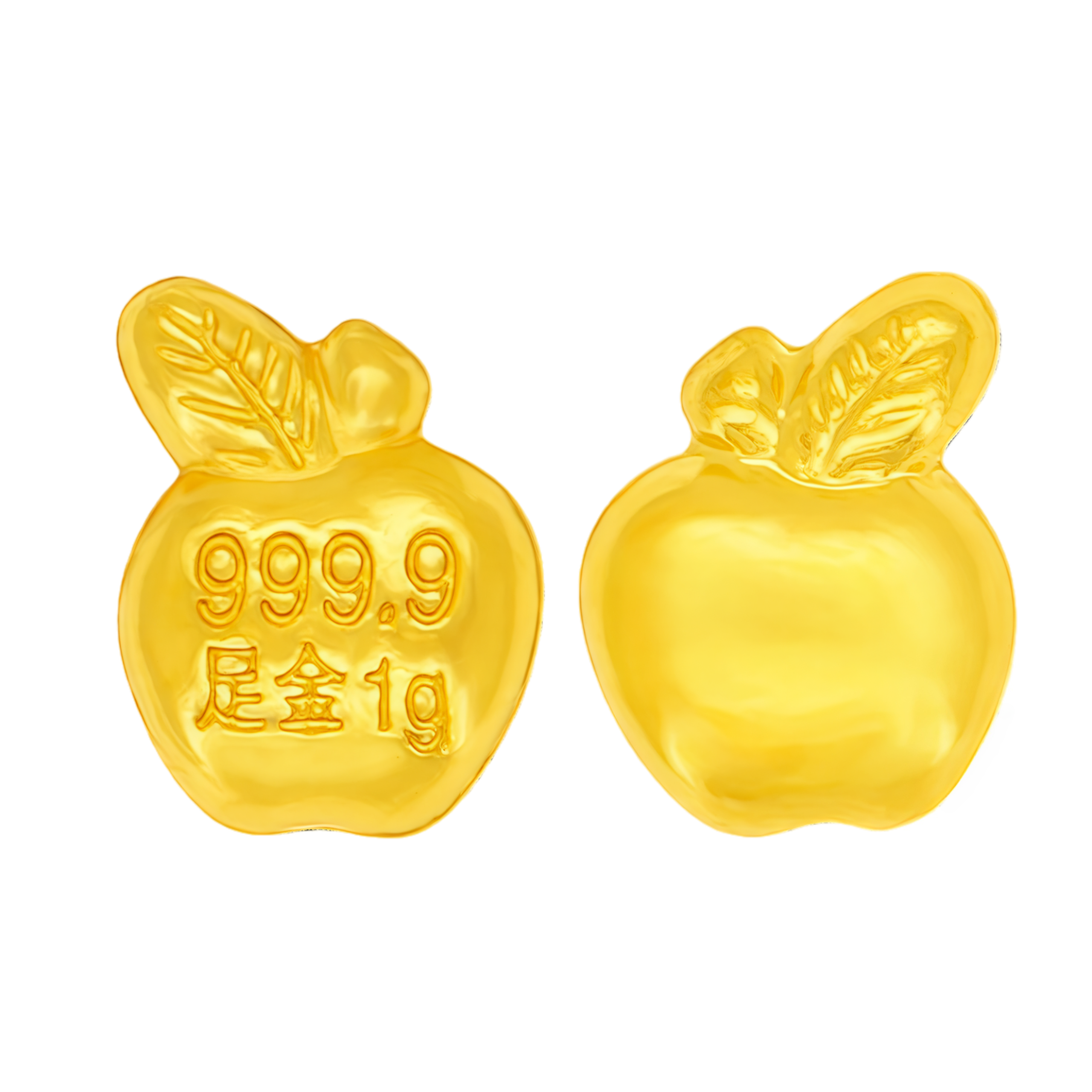 足金9999实心金苹果1g送礼物时尚精致情侣结婚平安果 