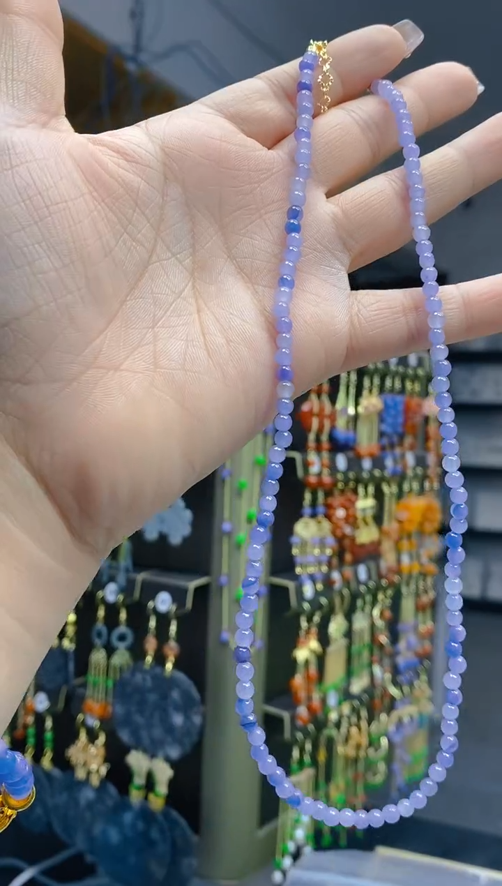 【闪购商品】翡翠耳饰合金387翡翠锁骨链