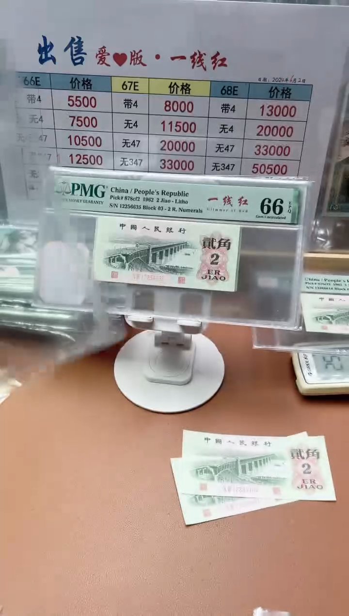 【闪购商品】2角一线红PMG66分无47不挑号葫芦身