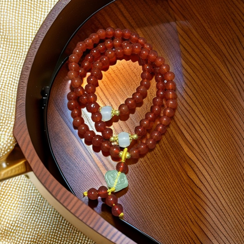QS-6103-多圈樱桃红手串精品手串