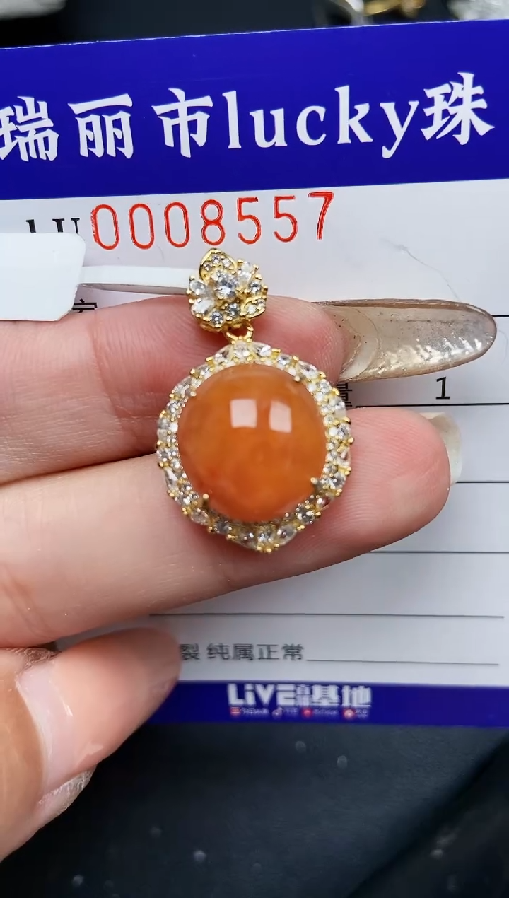 【闪购商品】翡翠颈饰银S925镶嵌8557