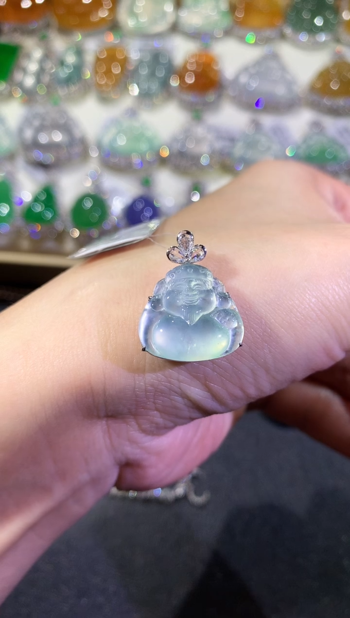 【闪购商品】翡翠吊坠(不含链)18K金镶嵌81-米爷