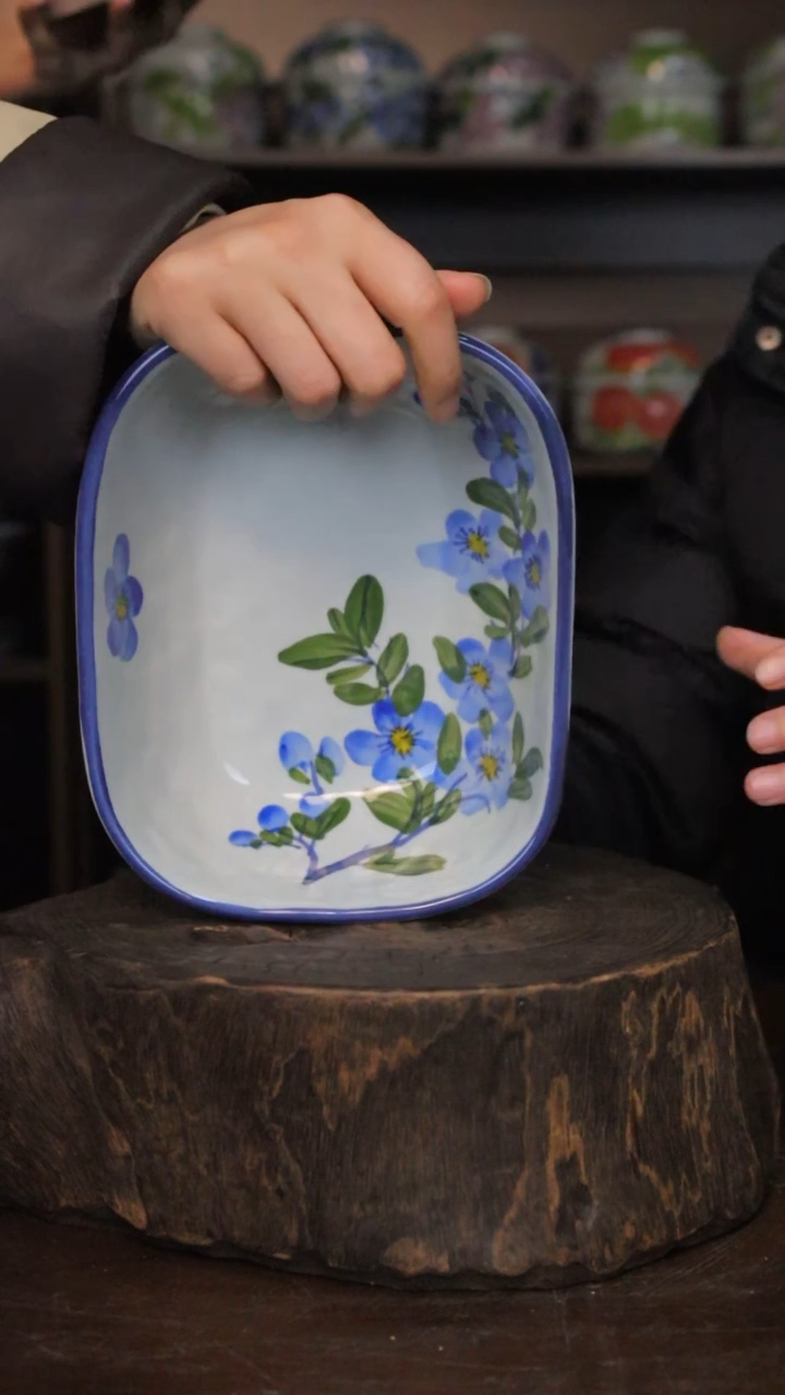 【闪购商品】椿野7.5寸浴缸盘（勿忘我）C265