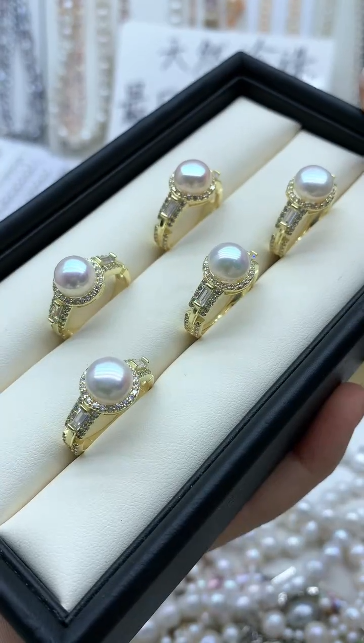 【闪购商品】淡水珍珠戒指合金多样性发其一非无暇