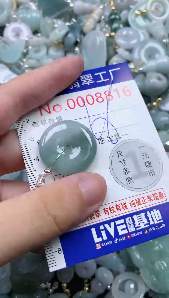 翡翠未镶嵌吊坠(不含链)8816